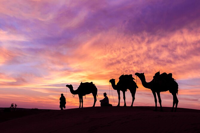 Douz Overnight Camp Stay in Sahara Desert with Dinner By Camel - A campfire dinner with Berber flatbread