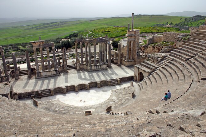 Private Excursion to Testour, Dougga and Bulla Regia from Tunis. - The Capitol, theater, and Roman city plan